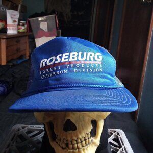 Vintage Roseburg Forest Products Snap Trucker Hat Cap
